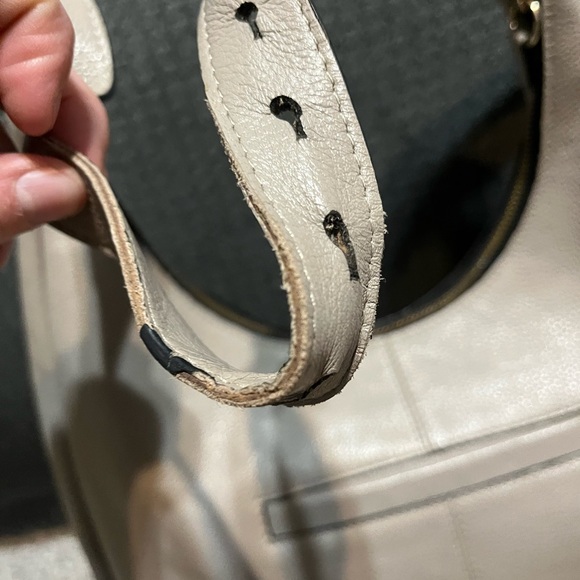 Lodis Bixby Gray Leather Hobo Bag Purse AS IS - Picture 4 of 13